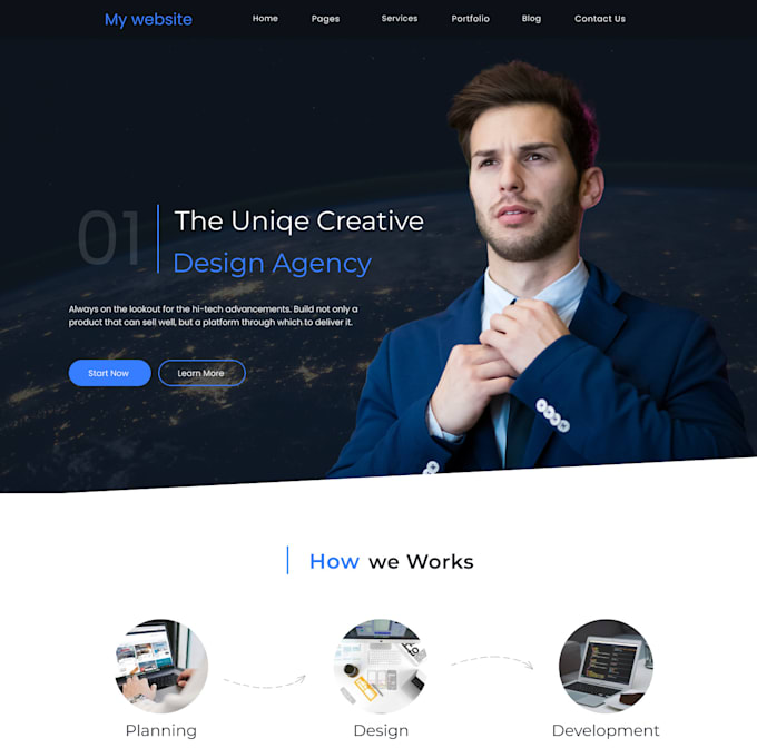 Make a website for you with html, css and javascript nextjs by ...