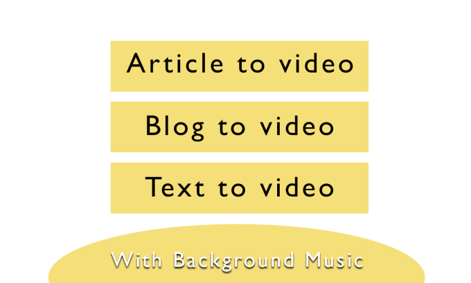 convert blog post or word article into video