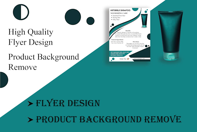 do flyer design and product background removal