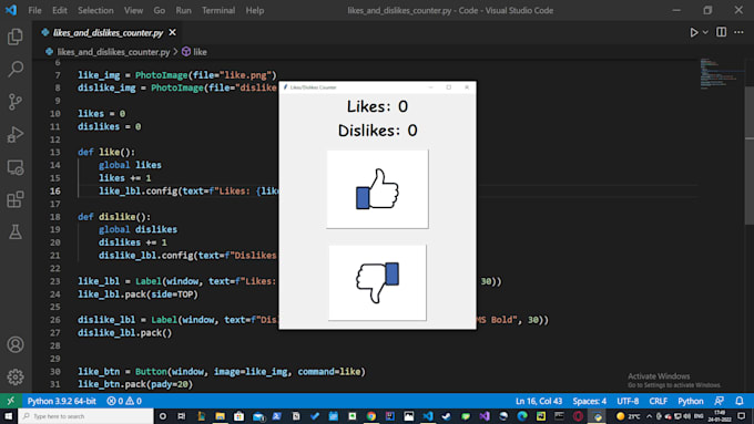 Make a gui using tkinter in python by Darsh_khuman | Fiverr