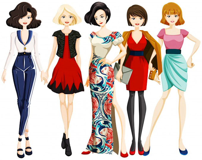 Draw a digital fashion illustration by Phasis2013 | Fiverr