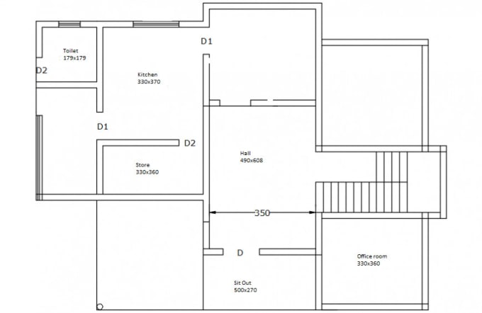 Draw architectural 2d floor plan, house plan, in autocad by ...