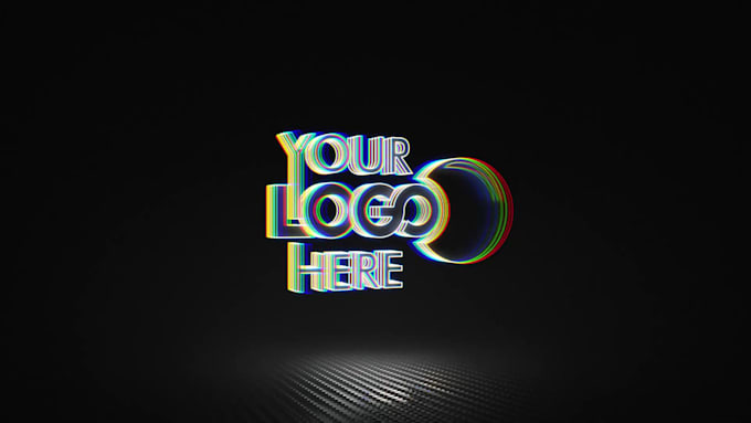 create metaverse glitch logo intro
