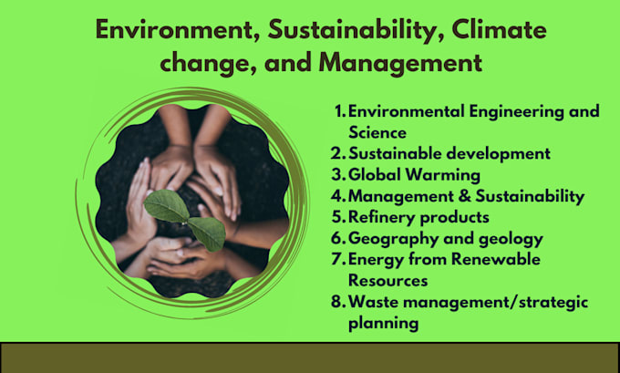 prepare environmental, climate change, sustainability, and management reports