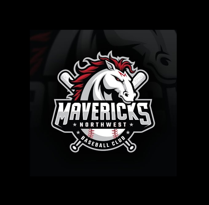 design mavericks baseball team logo