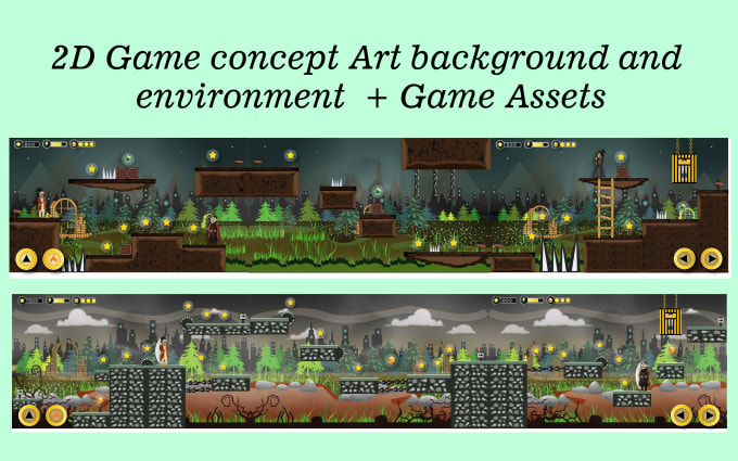 assets　,environment　2d　Mishalmunir　art　by　game　Design　and　background　game　concept　Fiverr