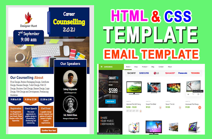 Convert your design to a responsive html template by Sabuj_m | Fiverr