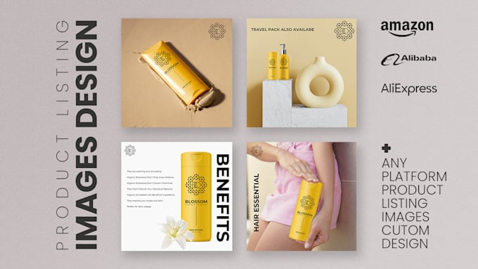 design product listing images with infographics