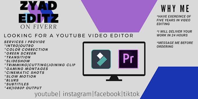 do professional  video editing ,youtube video editors