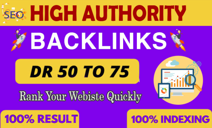 I will provide DR 50 to 70 backlinks off page seo