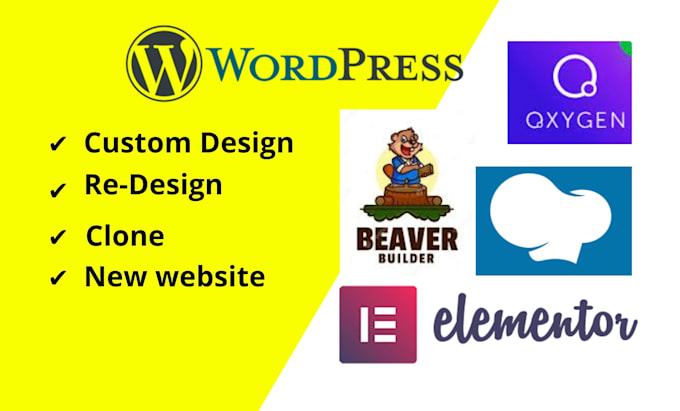 be wpbakery oxygen builder beaver builder elementor expert for wp