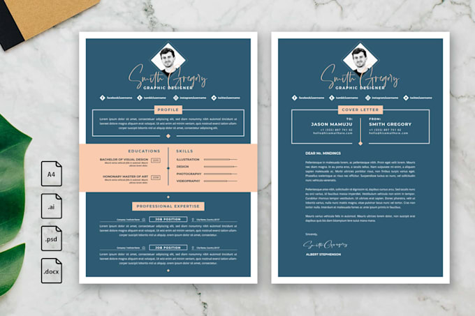 write a professional CV, CV maker and resume with modern design