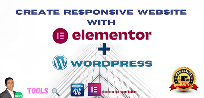 do a responsive website of wordpress using elementor