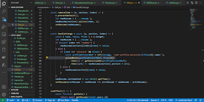 Teach html, css, javascript and other frontend frameworks by Tiago ...