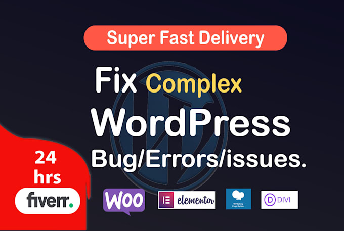 fix wordpress issues, fix wordpress bug in 24 hurs