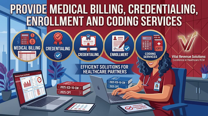 provide medical billing, credentialing enrollment and coding services services