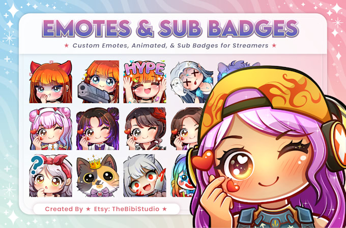 create custom emotes for streamer and vtuber