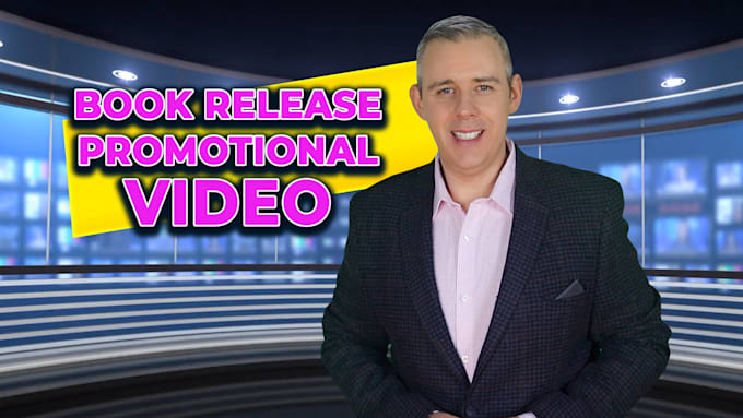 create a book promotion video in a breaking news studio