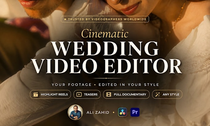 edit a cinematic wedding video highlight and social media reel