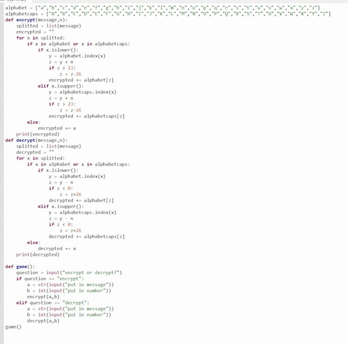 Do a console program in python of your choice by Yonyon100 | Fiverr