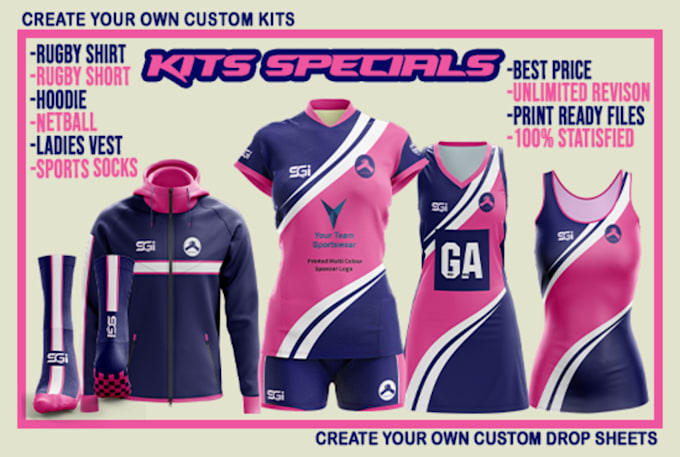 make all sportswear 3d mockups and templates