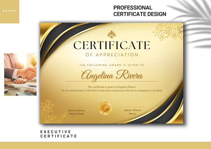 design executive, professional certificates