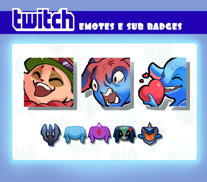 Professionally make your emotes and sub badges by Guilherme_e | Fiverr