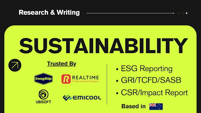 analyze and write esg, gri, sdg, sustainability reports