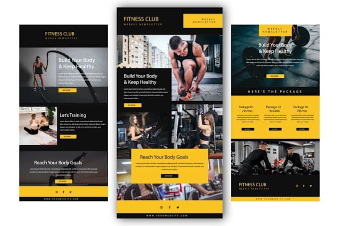 design responsive mailchimp template newsletter
