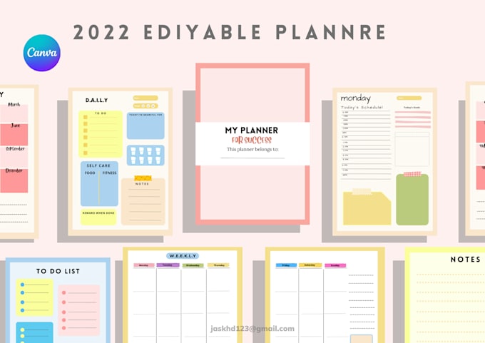 design authentic editable planner