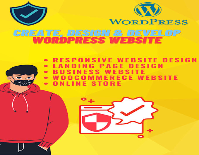create and build a responsive clean wordpress website