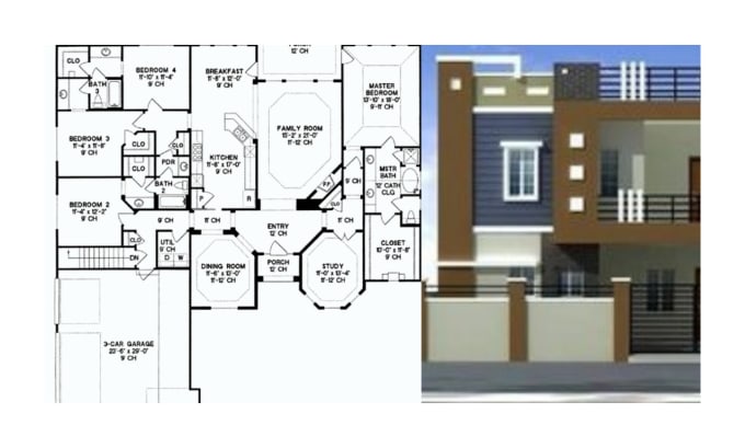 be your architect draftsman for house plan 2d floor plan