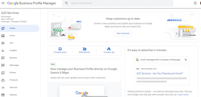 create and optimize your google my business