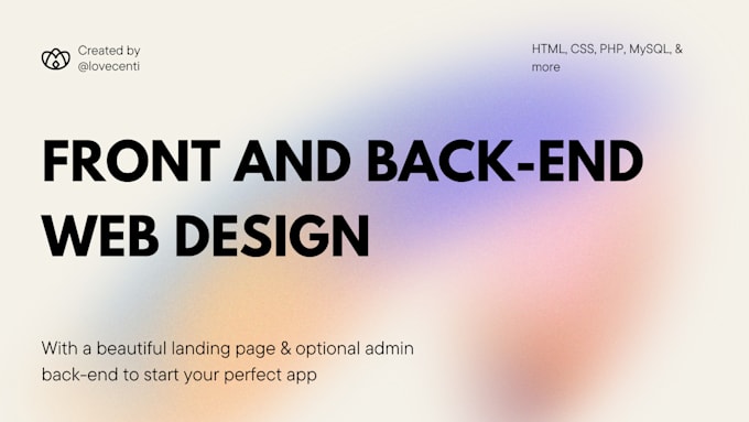 Make a simple html and css website with php by Lovecenti | Fiverr