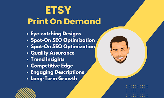 do etsy print on demand listings and SEO optimization