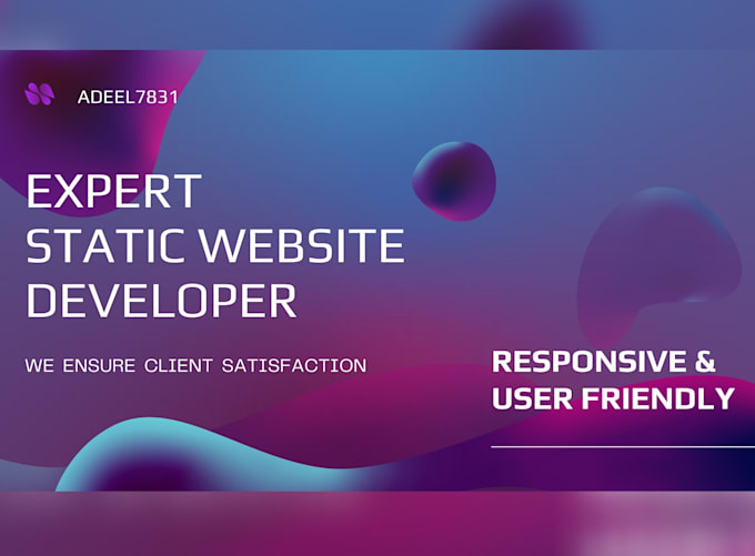 Build responsive static website using html, css, js and bootstrap by ...