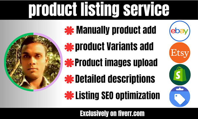 do shopify product upload, etsy product listing, ebay product listing
