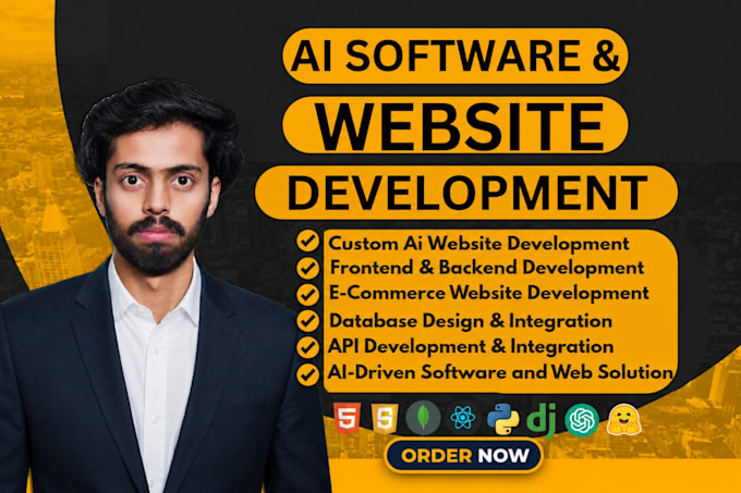 do ai web application, software development, full stack website development