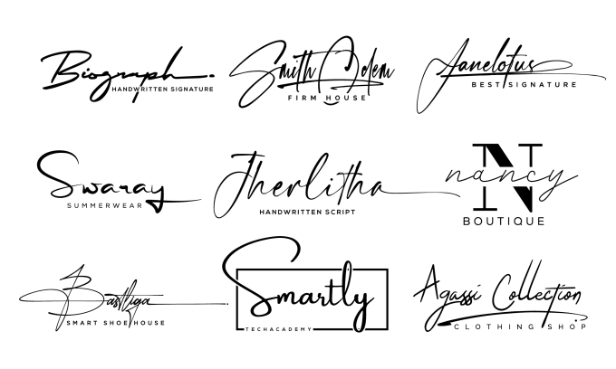 Design signature, cursive, handwritten, wedding logo by Shohanur2992 ...