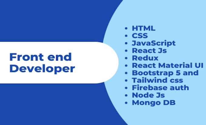 Be your frontend web developer using html css javascript reactjs by ...