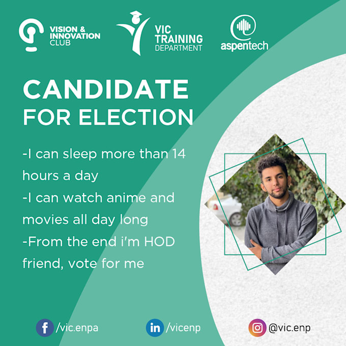 Design a professional advertising image for you for various social