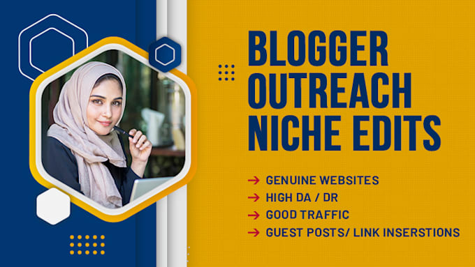 do niche edit link insertion guest post via  blogger outreach