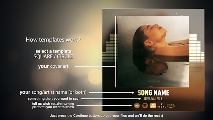 make instagram feed post music visualizer to prom releases