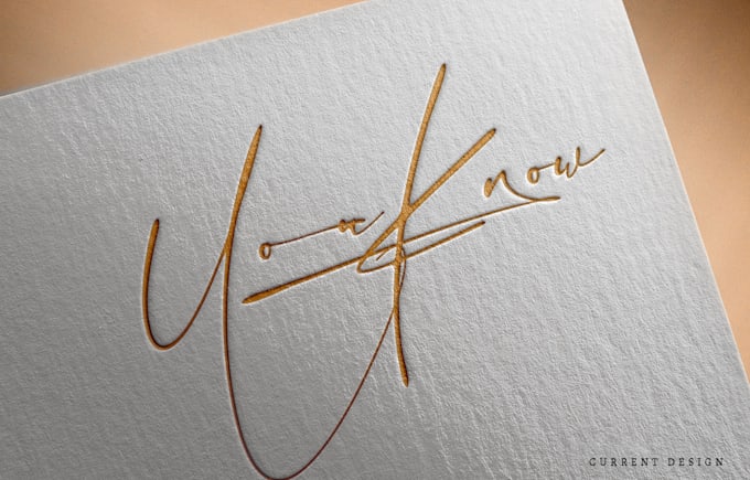 design clean handwritten or signature logo
