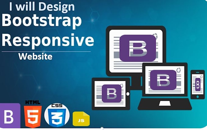 Design website front end developer using html css javascript bootstrap ...