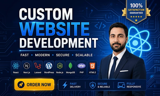 build a custom website as your full stack developer