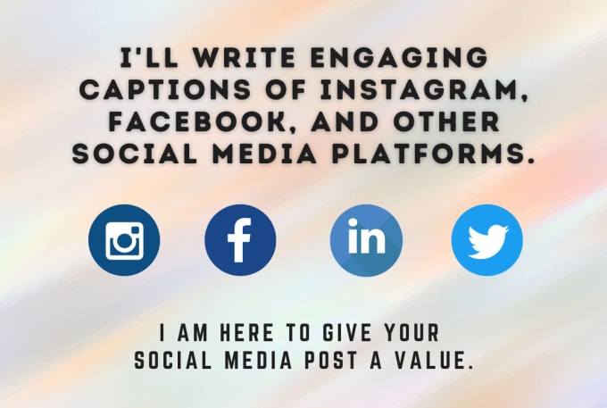 Write engaging instagram, facebook, social media captions by Fairboy7 ...
