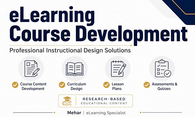 create engaging elearning course content, lesson plans, and curriculum