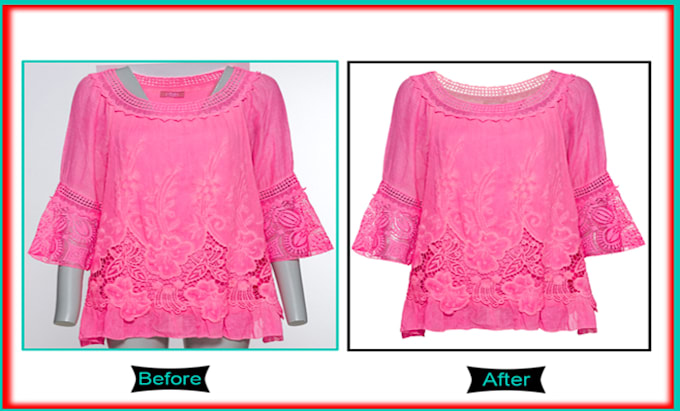 do ghost mannequin, neck joint, wrinkle remove services