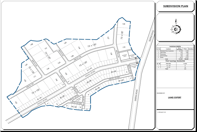 plano de subdivisión